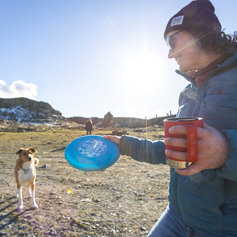 12oz-camp-mug-e9 insulated_camp_mug_12oz_woman_dog_frisbee_square.jpg